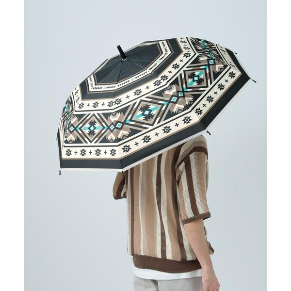 ZOZO問い合わせ番号:83566065ショップ:BAYFLOW，ベイフローブランド:BAYFLOW，ベイフロー商品名:[ワンタッチ式]BFネイティブ柄ビニール傘65cmカテゴリ:ファッション雑貨>長傘ブランド品番:996297素材:...