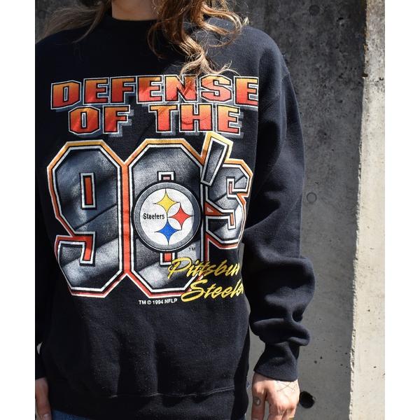 トレーナー スウェット 「ヴィンテージ古着」90's LOGO7 / ロゴ7 NFL Pittsburgh Steelers プリントスウェット USA製 メンズ レディース