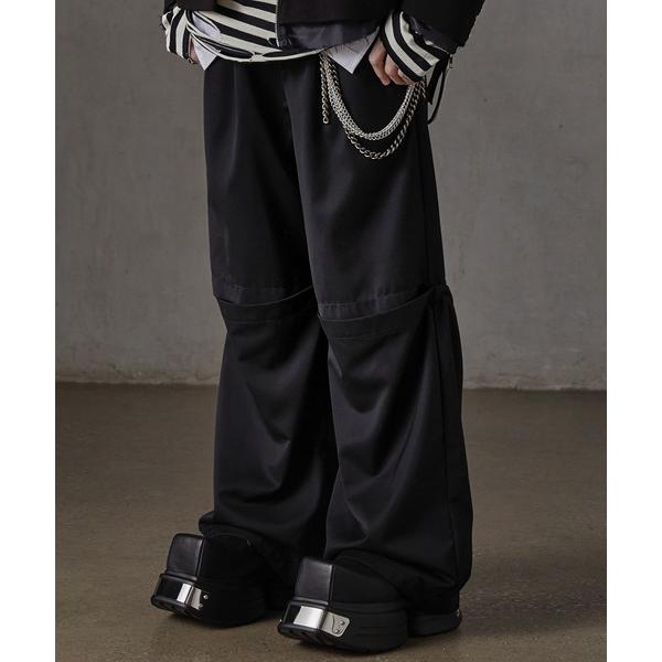 GRANCY チュールレイヤードデザインスラックス GRANCY】Tulle Layereddesign Slacks / チュール レイヤード