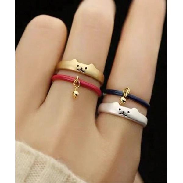 『タイムセール実施中』ZOZO問い合わせ番号:83906408ショップ:Port，ポートブランド:Port，ポート商品名:【 フリーサイズ 】 肉球 首輪 2連 リング / 猫 デザイン 指輪 #カテゴリ:アクセサリー>リングブランド...