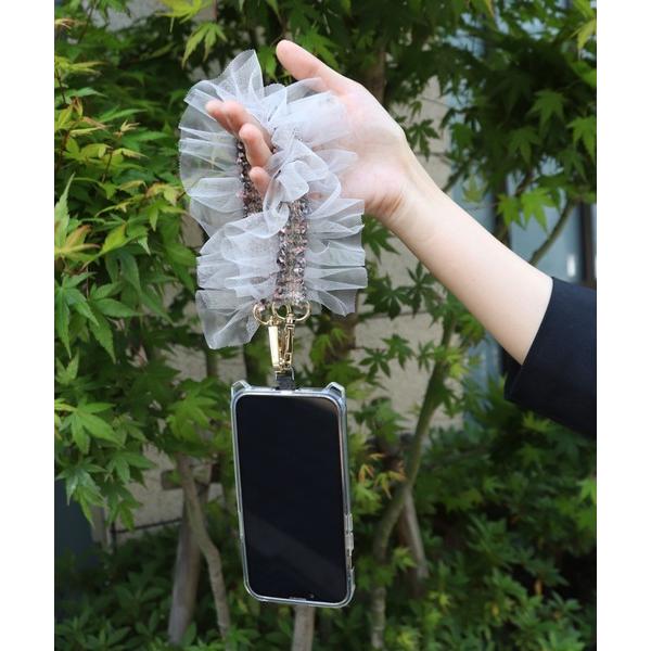『タイムセール実施中』ZOZO問い合わせ番号:83909331ショップ:UNITED BASE，ユナイテッドベースブランド:Esime，エシミー商品名:【クリアシート付き】チュールフリルストラップ 携帯ストラップカテゴリ:PC・スマホグッズ...