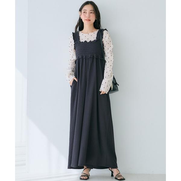 『セール実施中』ZOZO問い合わせ番号:84077514ショップ:coca，コカブランド:coca（coca），コカ商品名:シャーリングフリルオールインワンカテゴリ:オールインワン・サロペット>つなぎ/オールインワンブランド品番:26...