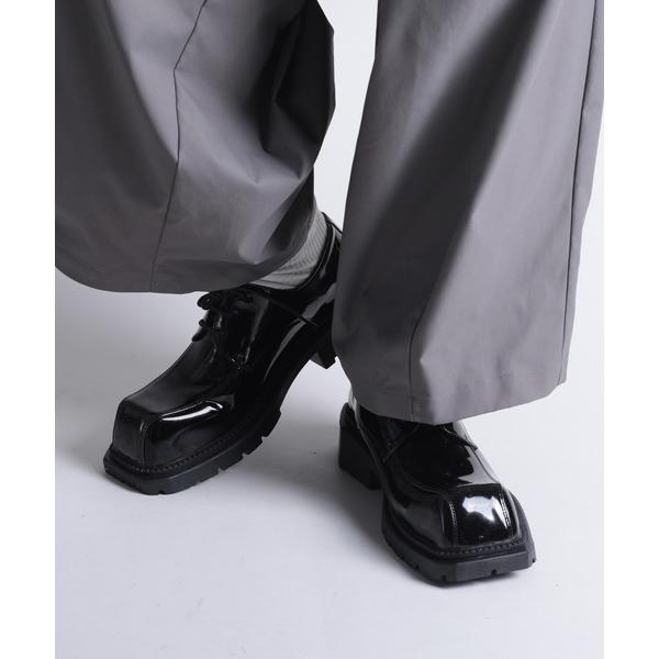 革靴 フォーマルシューズ 「shoes365」異形スクエアトゥ厚底ドレスシューズ レディース