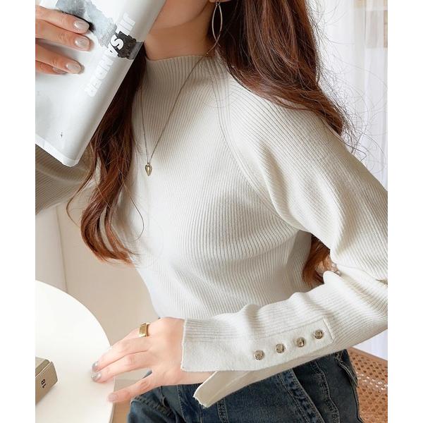 『セール実施中』ZOZO問い合わせ番号:84238734ショップ:Classical Elf，クラシカルエルフブランド:classicalelf，クラシカルエルフ商品名:色違いで欲しくなっちゃう定番item。袖ボタンハイネックリブニット(無...