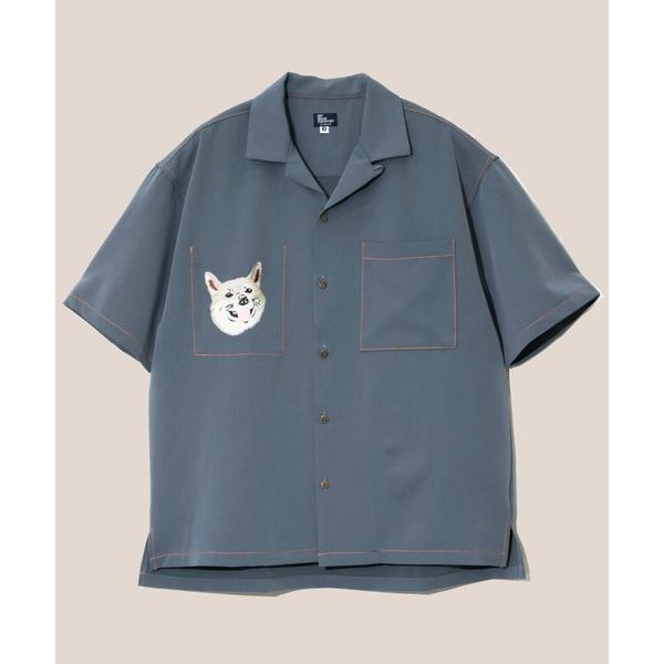 シャツ 半袖 T/Rストレッチワンポイント刺繍O/Pシャツ メンズ レディース