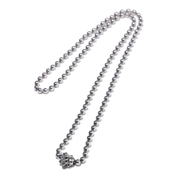 ネックレス N876 - 4mm Ball Chain Skull and Crossbones Necklace 24inch メンズ レディース