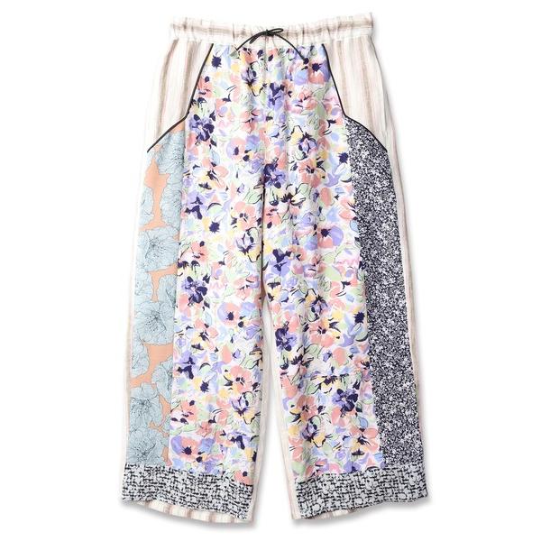 ワイドパンツ パンツ ANLIO × YEAH RIGHT!! Patchwork Wide Easy Pants (Stripe) レディース メンズ