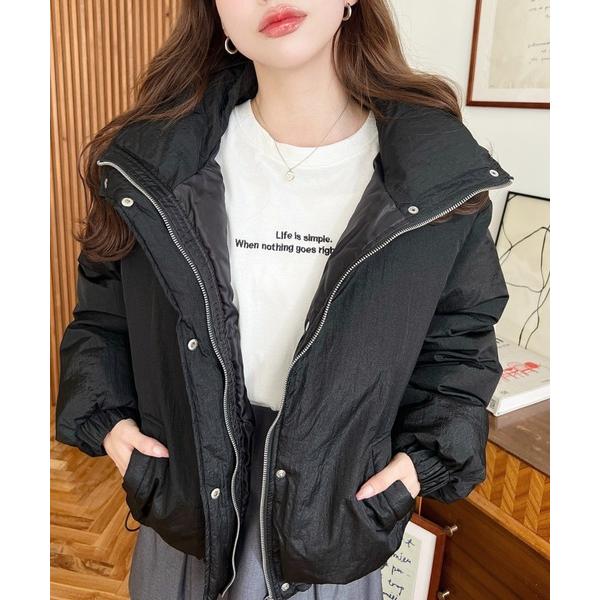 『タイムセール実施中』ZOZO問い合わせ番号:84276536ショップ:moment+，モーメントプラスブランド:moment+，モーメントプラス商品名:ナイロン光沢シャイニーワッシャーファイバーダウンショートブルゾンカテゴリ:ジャケット/...