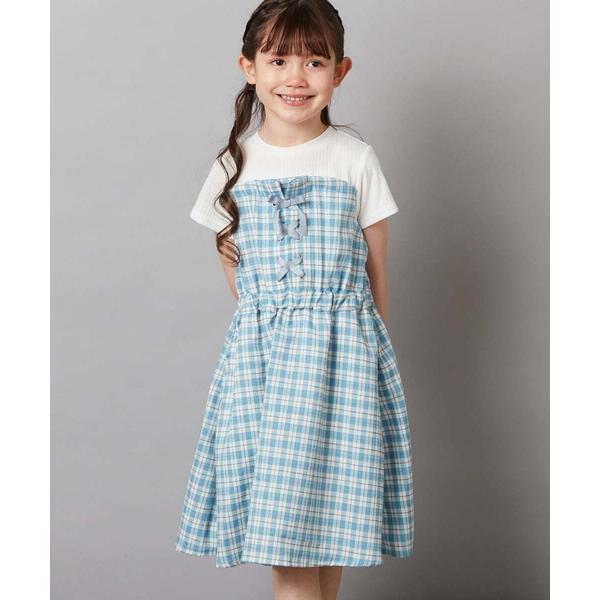 『タイムセール実施中』ZOZO問い合わせ番号:84343756ショップ:a.v.v，アー・ヴェ・ヴェブランド:a.v.v，アーヴェヴェ商品名:[100-130]レースアップドッキングワンピースカテゴリ:ワンピース/ドレス>ワンピースブ...