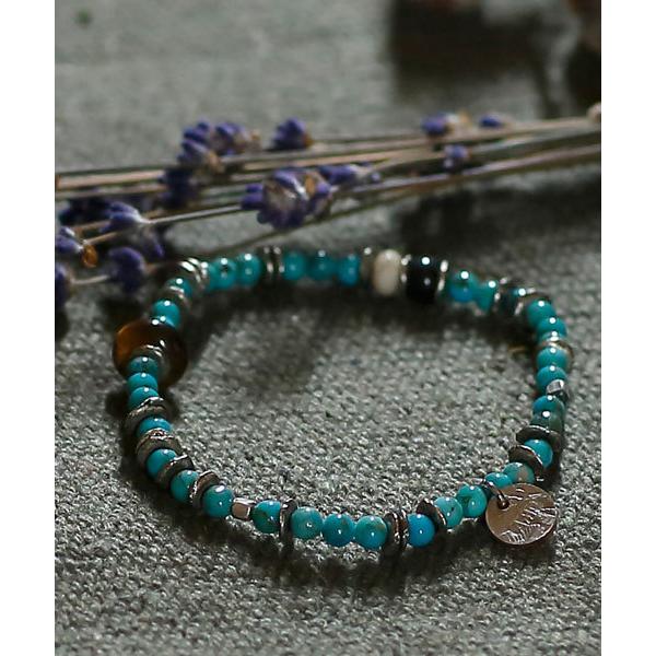 ブレスレット Round Turquoise Bracelet(ターコイズ ビーズ ブレスレット) メンズ レディース