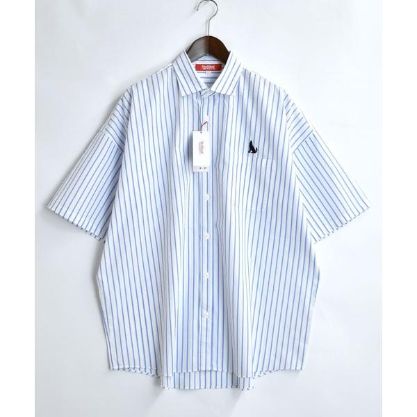 七分袖 アロハシャツ シャツ 別注「Healthknit Product」one point stitch broadcloth shirt/ワンポイント刺繍 ブロードクロス レギュラーカラー 半袖シャ…
