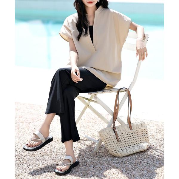 『タイムセール実施中』ZOZO問い合わせ番号:84669189ショップ:TeddyShop，テディショップブランド:TeddyShop，テディショップ商品名:レディース 2WAYラッシュガード半袖スキッパートップス＋ブラトップ+フレアパンツ...