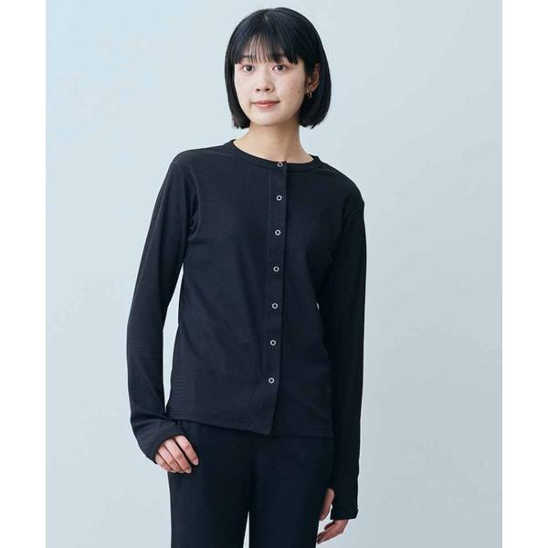 ラッシュガード ＩＥＤＩＴ　福田麻琴さんコラボ　リブ素材のラッシュガードカーディガン「ブラック」 レディース