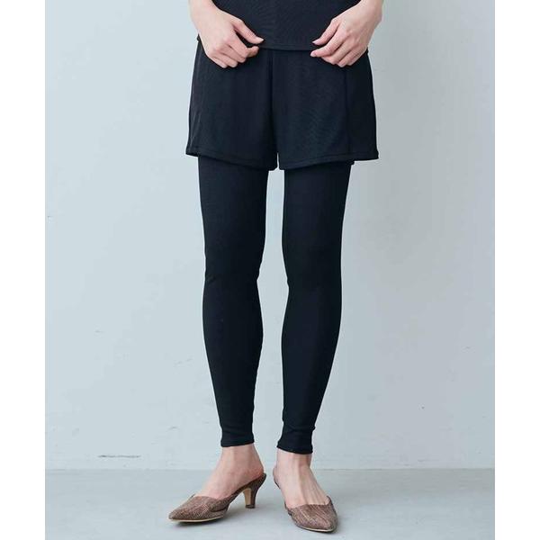 ※このアイテムは返品・交換対象外商品です。ZOZO問い合わせ番号:84995684ショップ:FELISSIMO，フェリシモブランド:IEDIT，イディット商品名:ＩＥＤＩＴ　福田麻琴さんコラボ　リブ素材のレギンス〈ブラック〉カテゴリ:水着/...