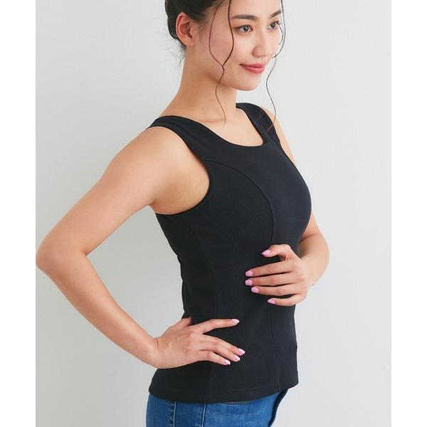 タンクトップ ノースリーブ 「大きい胸ブラ紐隠し」グラマフィット ノースリーブ トップス/「トップス」 レディース