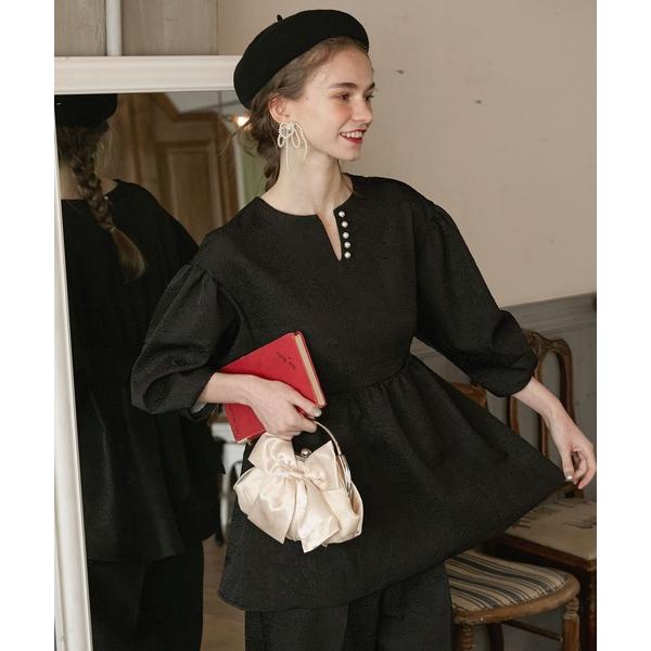 ZOZO問い合わせ番号:85295559ショップ:BONLECILL，ボンルシールブランド:BONLECILL noir，ボンルシールノワール，BONLECILL，ボンルシール商品名:【BONLECILL noir】2way膨れジャガードリ...