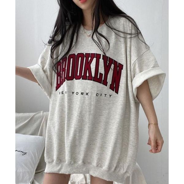 tシャツ BROOKLYN オーバープリントTシャツ レディース メンズ