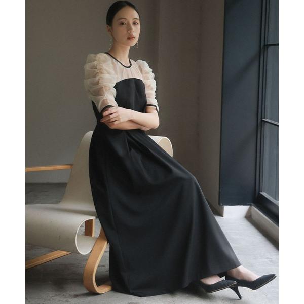 『タイムセール実施中』ZOZO問い合わせ番号:85329619ショップ:GIRL，ガールブランド:GIRL，ガール商品名:シアー オーガンジー ギャザースリーブ 結婚式 ドレス ワンピース 大きいサイズ 40代 30代 50代 20代 長袖...