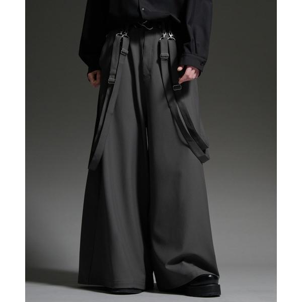 『タイムセール実施中』ZOZO問い合わせ番号:85330046ショップ:EMMA CLOTHES，エマ クローズブランド:cussil，クシル商品名:【cussil/クシル】ドレープルーズシルエットハイウエストフルレングスダブルサスペンダー...