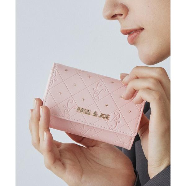 名刺入れ PAUL ＆ JOE ACCESSOIRES (ポール＆ジョーアクセソワ)仕切り付き名刺入れ PJA-W1073 エンボス レディース