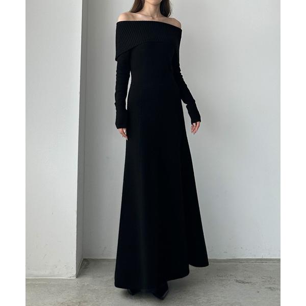 『タイムセール実施中』ZOZO問い合わせ番号:85425484ショップ:JUNOAH，ジュノアブランド:Louere，ルエレ商品名:オフショルフレアニットワンピース[高身長サイズMT/低身長サイズS有り]カテゴリ:ワンピース/ドレス>...