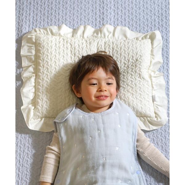 ZOZO問い合わせ番号:85426850ショップ:10mois，ディモワブランド:10mois，ディモワ商品名:【10mois(ディモワ)】 イブルフリルビッグピロー / ベビーまくらカテゴリ:ママ＆ベビー>ベビー寝具/家具ブランド品...