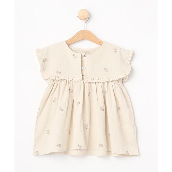 『タイムセール実施中』ZOZO問い合わせ番号:85460794ショップ:SHOO・LA・RUE，シューラルーブランド:SHOO・LA・RUE，シューラルー商品名:【110-140cm】ビック衿お花刺繍ブラウスカテゴリ:トップス>シャツ...