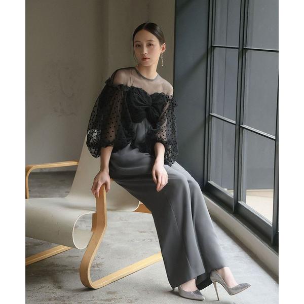 ZOZO問い合わせ番号:85498941ショップ:RIVER FIELD &amp; Co.，リバーフィールド　アンド　コーブランド:GIRL，ガール，ANDRESD，アンドレスド商品名:フロッキードットシアーオールインワン 結婚式 パンツ...