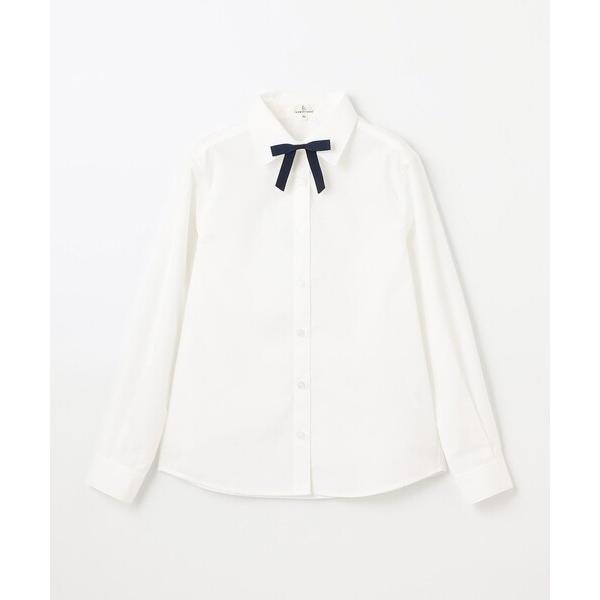 ZOZO問い合わせ番号:85502151ショップ:組曲，クミキョクブランド:組曲，クミキョク商品名:【150-170cm】リボン付き ブラウスカテゴリ:トップス>シャツ/ブラウスブランド品番:HSKGCW0005素材:オフホワイト系：...