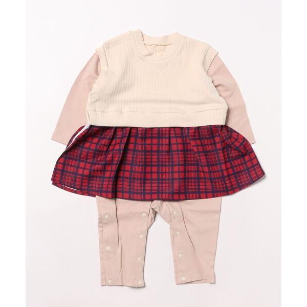 『タイムセール実施中』※このアイテムは返品・交換対象外商品です。ZOZO問い合わせ番号:85637289ショップ:こどもの森e-shop，コドモノモリイーショップブランド:moujonjon，ムージョンジョン商品名:チェック柄スカート長袖ロ...