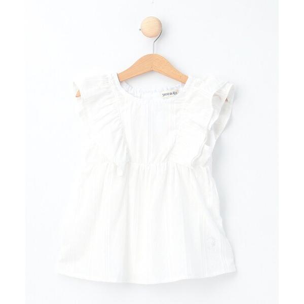 『タイムセール実施中』ZOZO問い合わせ番号:85768754ショップ:SHOO・LA・RUE，シューラルーブランド:SHOO・LA・RUE，シューラルー商品名:【110-140cm】カットドビーフリルブラウスカテゴリ:トップス>シャ...