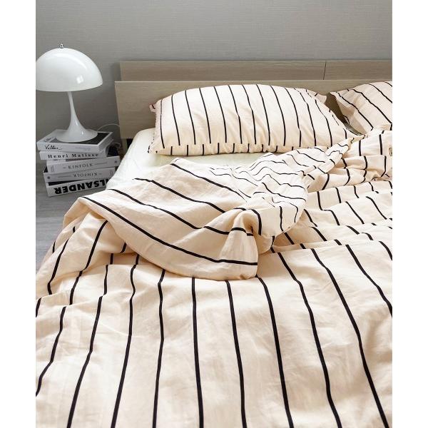 ZOZO問い合わせ番号:85869227ショップ:riziere，リジェールブランド:IYAN，イヤン，riziere，リジェール商品名:【3点セット】ストライプ柄布団カバー/シーツ/枕カバー(シングル)カテゴリ:インテリア&gt;寝具ブラ...
