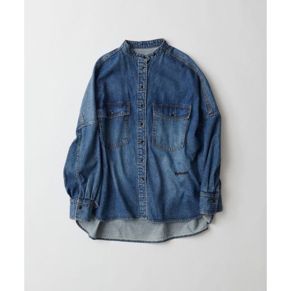 ZOZO問い合わせ番号:86111793ショップ:PUAL CE CIN，ピュアルセシンブランド:PUAL CE CIN，ピュアルセシン商品名:ヴィンテージライクデニムバンドカラーシャツカテゴリ:トップス>シャツ/ブラウスブランド品番...