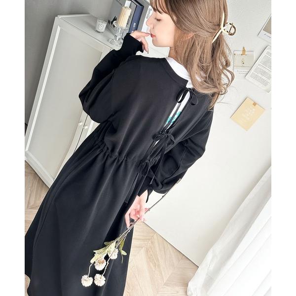 『セール実施中』ZOZO問い合わせ番号:86144132ショップ:Classical Elf，クラシカルエルフブランド:classicalelf，クラシカルエルフ商品名:楽ちん、旬魅せ。前後2wayミニ裏毛トリプルリボンワンピースカテゴリ:...