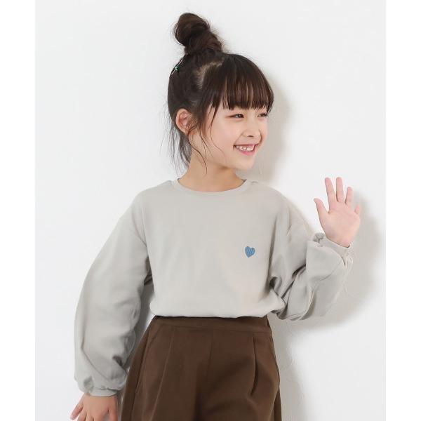 ZOZO問い合わせ番号:86145590ショップ:devirock，デビロックブランド:devirock，デビロック商品名:もちもちストレッチ ガールズ ハート刺繍 長袖Tシャツカテゴリ:トップス>Tシャツ/カットソーブランド品番:1...