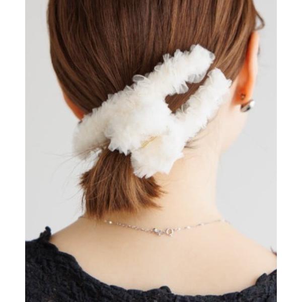 ヘアクリップ スモーキーチュールクリップ