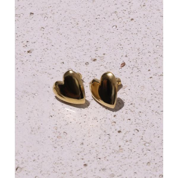 ピアス 「WEB限定」“Moment”スムースハートピアス/サージカルステンレス（金属アレルギー対応）「LHME / エルエイチエムイー」