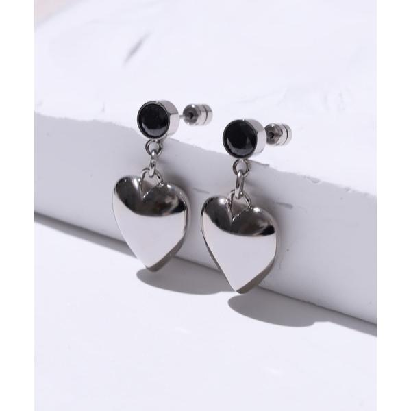 ピアス 「WEB限定」“Moment”ハートドロップピアス/サージカルステンレス（金属アレルギー対応）「LHME / エルエイチエムイー」