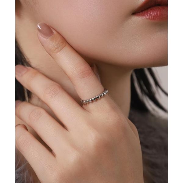 指輪 リング 「WEB限定」“Moment”ハートエタニティリング/サージカルステンレス（金属アレルギー対応）「LHME / エルエイチエムイー」