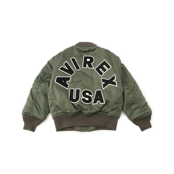 ZOZO問い合わせ番号:86247415ショップ:AVIREX WOMAN，アヴィレックス ウーマンブランド:AVIREX，アヴィレックス商品名:《KIDS》キッズ MA-1 ロゴ/MA-1 LOGOカテゴリ:ジャケット/アウター>M...