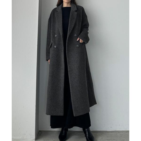 『タイムセール実施中』ZOZO問い合わせ番号:86247492ショップ:JUNOAH，ジュノアブランド:Louere，ルエレ商品名:ダブルロングシャギーチェスターコートカテゴリ:ジャケット/アウター>チェスターコートブランド品番:fr...