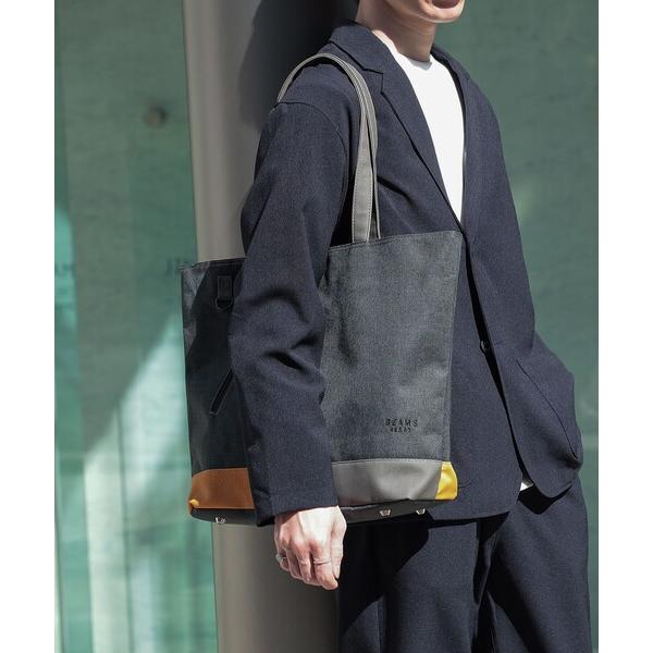 ZOZO問い合わせ番号:86279478ショップ:BEAMS HEART，ビームスハートブランド:BEAMS HEART，ビームスハート商品名:【ユニセックス】ポリエステル 杢素材 コンビ トート バッグ（ノートPC収納）カテゴリ:バッグ&...