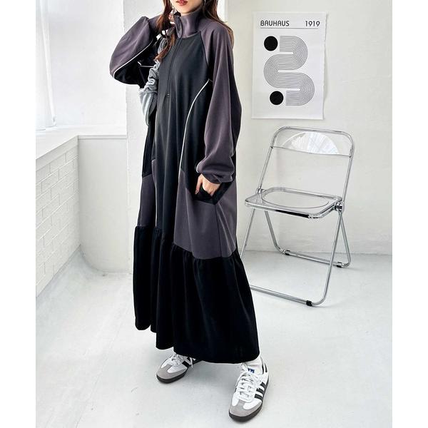 『タイムセール実施中』ZOZO問い合わせ番号:86349495ショップ:GeeRA，ジーラブランド:FIRST MOOD，ファーストムード，GeeRA，ジーラ商品名:《FIRSTMOODコラボ》ハーフジップ配色ワンピースカテゴリ:ワンピース...