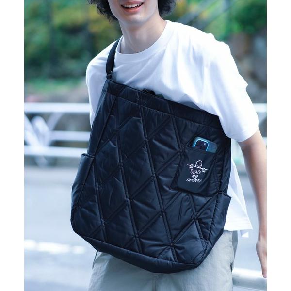 トートバッグ 大きめ QUILTING Tote Shoulder Bag L/スラッシャーノートパソコン収納可能キルティングデザインショルダートートバッグ メンズ レディース