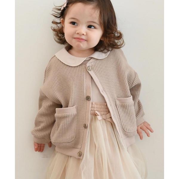 ZOZO問い合わせ番号:86485738ショップ:PUPPAPUPO，プッパプーポブランド:PUPPAPUPO，プッパプーポ商品名:ワッフル カーディガンカテゴリ:トップス>カーディガン/ボレロブランド品番:240201005素材:[...