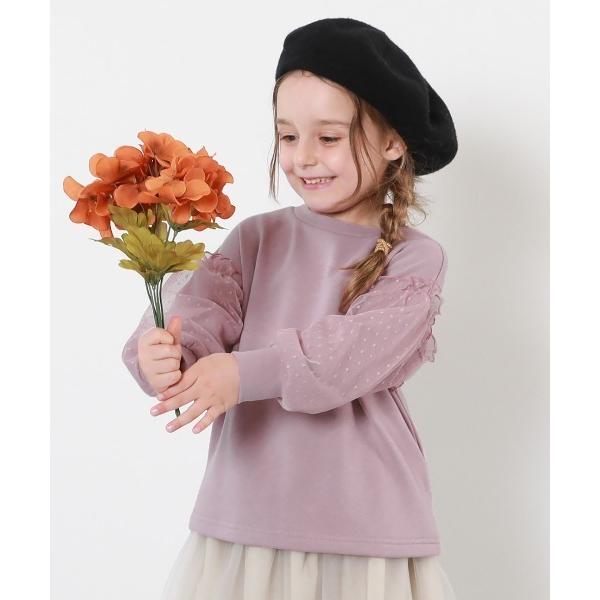 『タイムセール実施中』ZOZO問い合わせ番号:86584909ショップ:devirock，デビロックブランド:devirock，デビロック商品名:ガールズ 袖チュール トレーナーカテゴリ:トップス>スウェットブランド品番:181GTP...