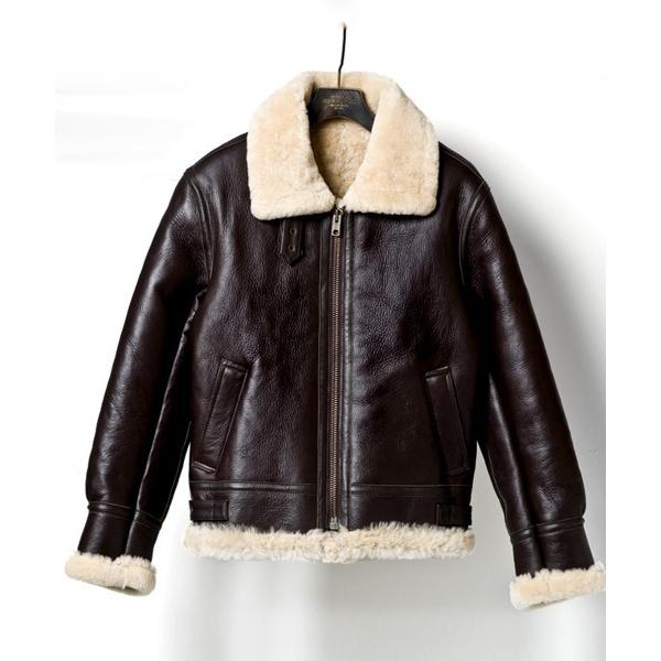 ムートンジャケット ムートンコート BOMBER(ボンバー)B-3 リアルムートン ボンバージャケット メンズ レディース