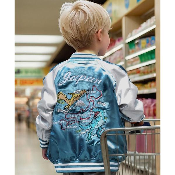 ZOZO問い合わせ番号:86622188ショップ:WESTSEA，ウエストシーブランド:WESTSEA，ウエストシー商品名:キッズ スカジャン 刺繍 恐竜 100cm 120cmカテゴリ:ジャケット/アウター>スカジャンブランド品番:...