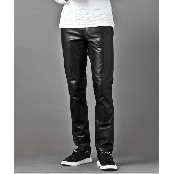 パンツ MAN TT(マン TT) カウネイキッド リアルレザーパンツ メンズ レディース
