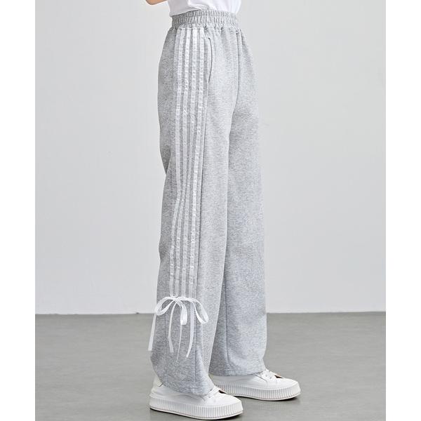 『タイムセール実施中』ZOZO問い合わせ番号:86623892ショップ:Lace Ladies，レースレディースブランド:Lace Ladies，レースレディース商品名:サイド ライン リボン付き ワイド イージーパンツカテゴリ:パンツ&g...